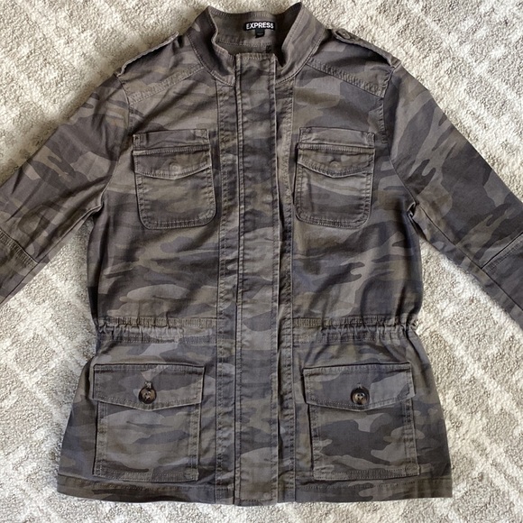 •Express• Camo Army Military Utility Jacket - Picture 3 of 15